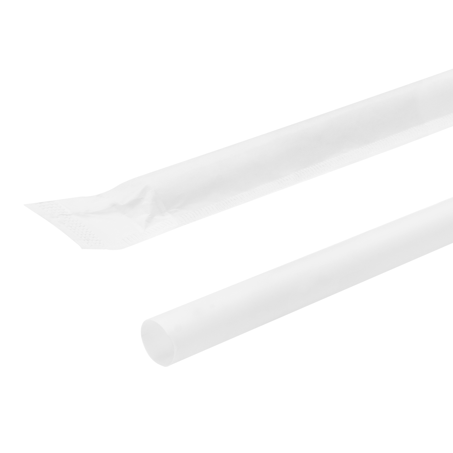 Karat Earth 8.75" PLA Giant Paper Wrapped Straw (8mm), Wihte - 2,500 pcs