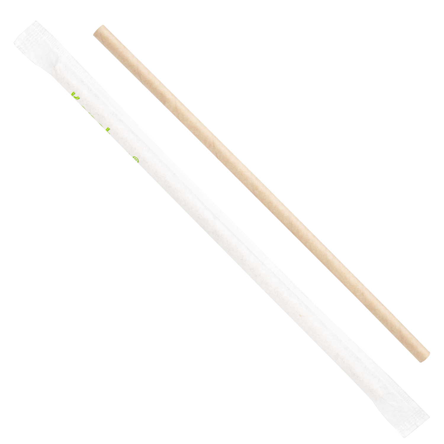 Karat Earth 7.75" Paper Jumbo Straw Paper Wrapped, Kraft - 2,000 pcs