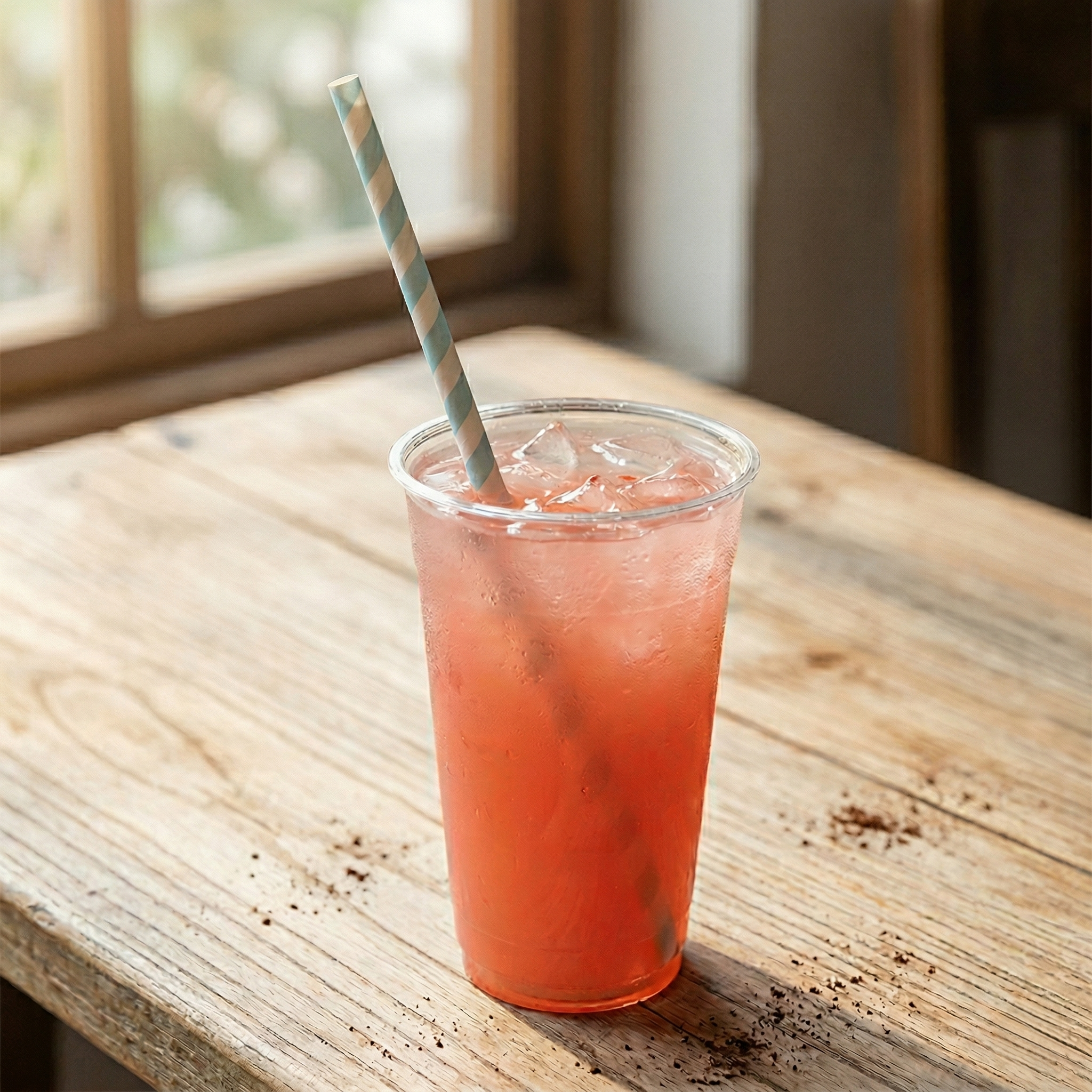 Karat Earth 10.25" Giant Paper Spiral Straw (7mm) Paper Wrapped, Blue & White - 1,200 pcs