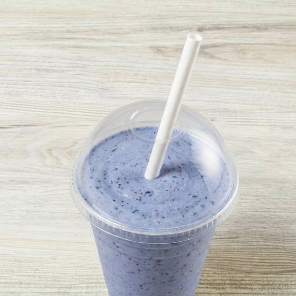 Karat Earth 9" Giant Paper Straw (7mm) Wrapped, White - 1,200 pcs