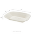Karat Earth 9”x7” GreaseEase Molded Fiber Food Tray, PFAS free - 500 pcs
