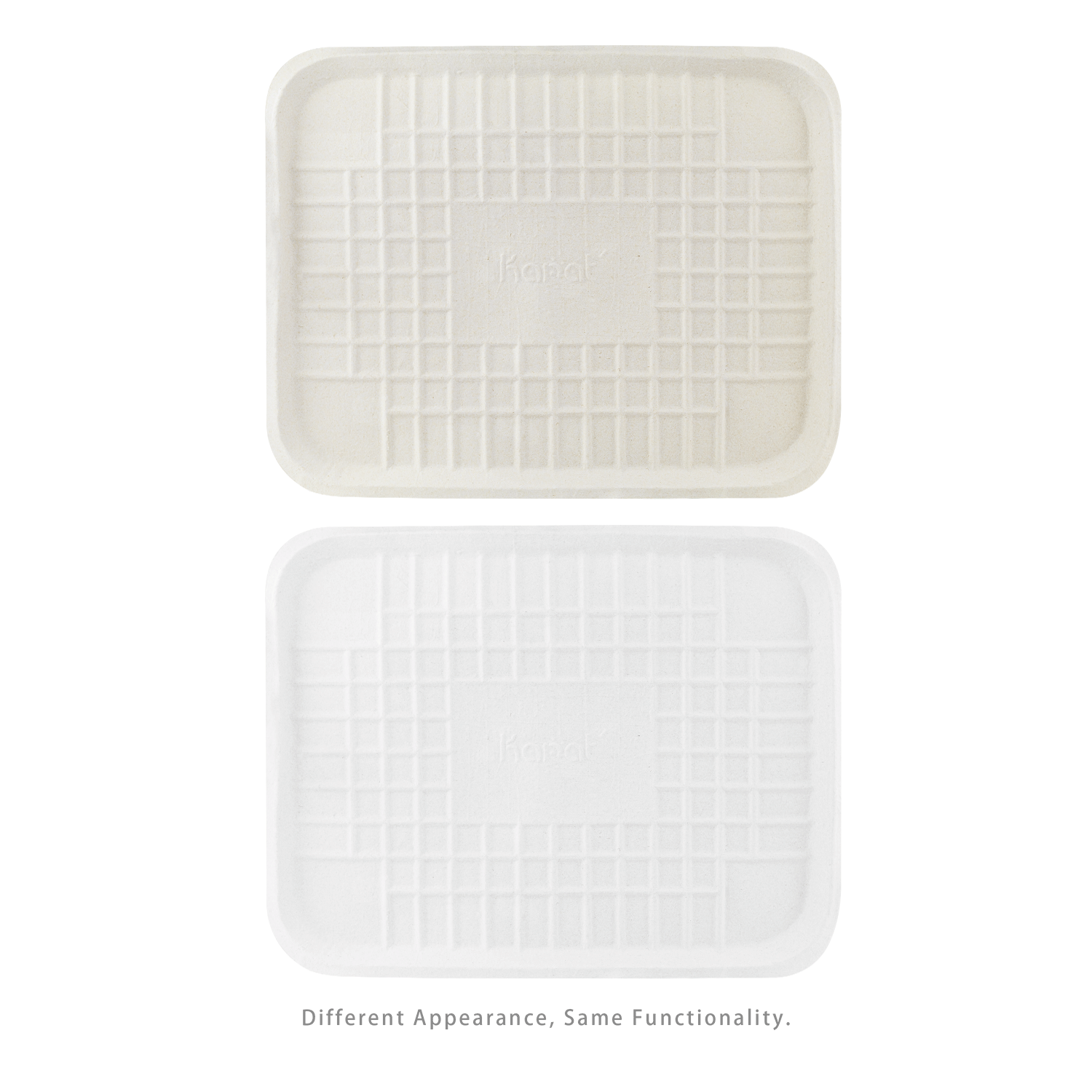 Karat Earth 14”x18” GreaseEase Molded Fiber Food Tray, PFAS free - 100 pcs