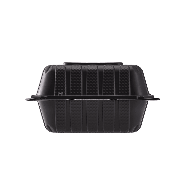 6 x 6 x 3 Small Mineral Filled PP Black Clamshell/Hinged Lid Contai –  CiboWares