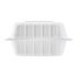 Karat Earth 6" x 6" Mineral Filled PP Hinged Container, White - 400 pcs