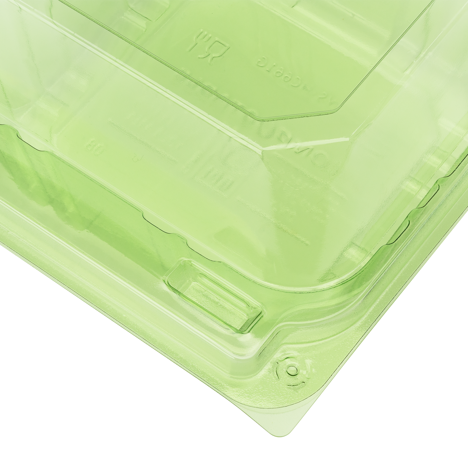 Karat Earth 6''x6'' PLA Hinged Containers, Green - 500 pcs