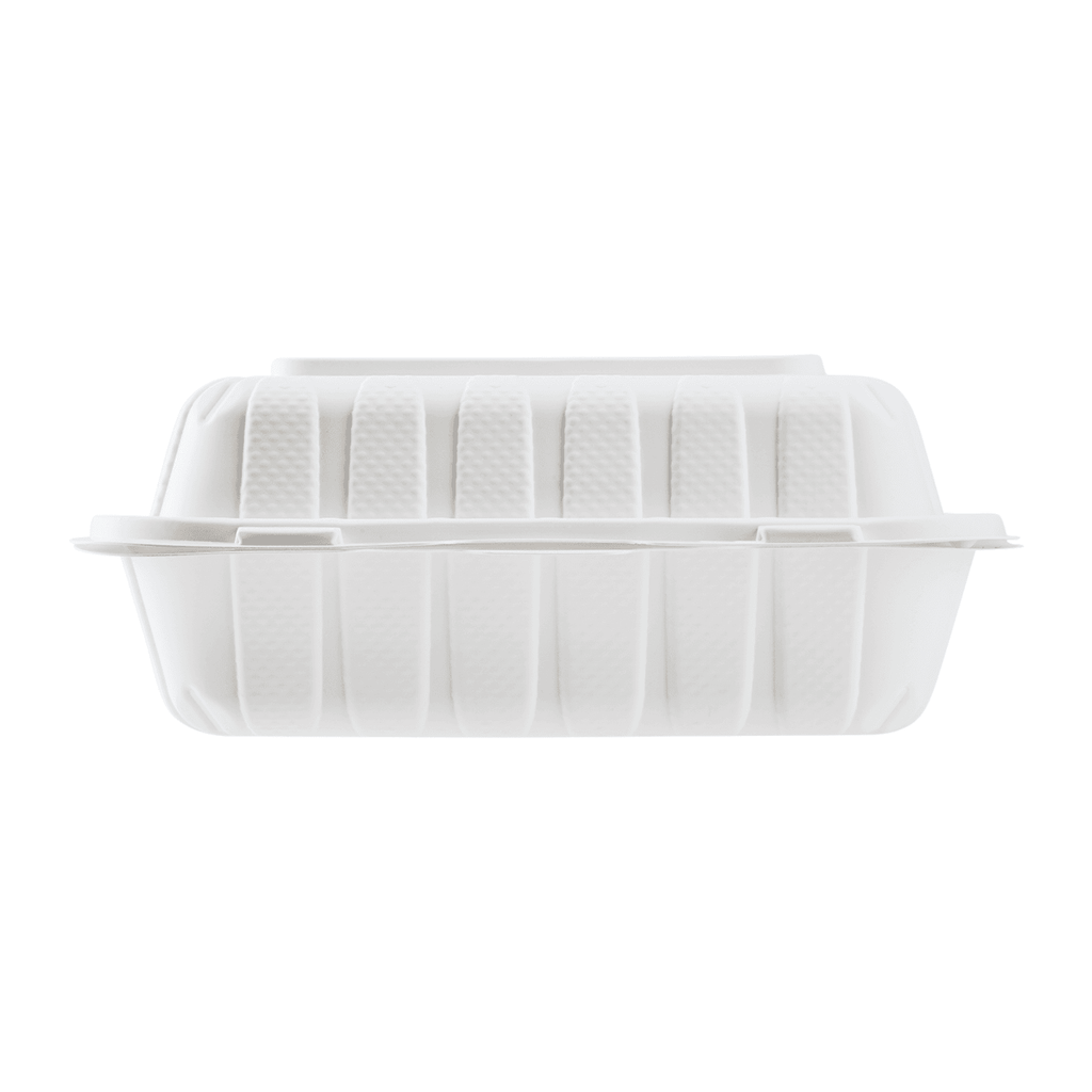 1oz White PP Plastic Hinged Lid Containers (White Hinged Cap) - White BPA Free