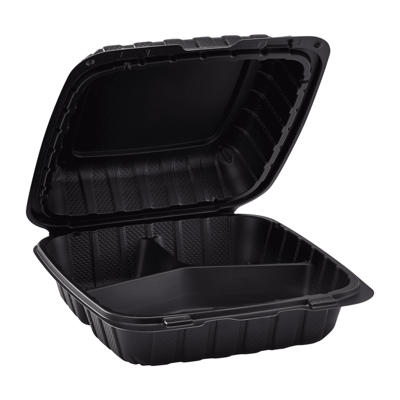 Eco-Friendly Party Supplies 8 Inch 3 Compartments Lunch