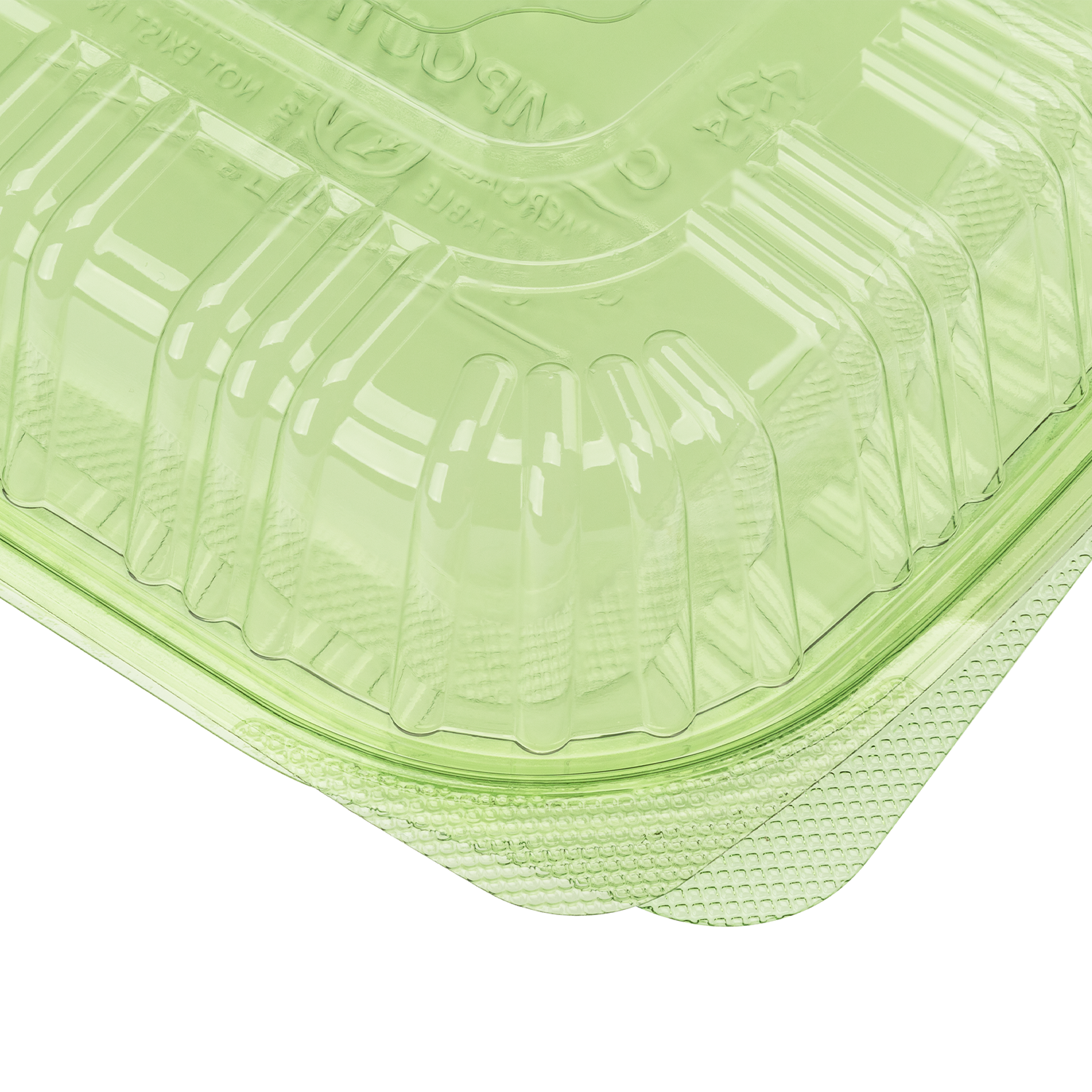 Karat Earth 8''x8'' PLA Hinged Containers, Green - 250 pcs