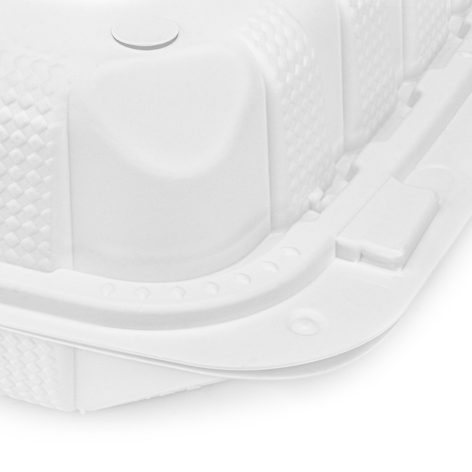 Karat Earth 9" x 9" Mineral Filled PP Hinged Container, White - 120 pcs