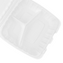 Karat Earth 9" x 9" Mineral Filled PP Hinged Container, White, 3 compartments, - 120 pcs
