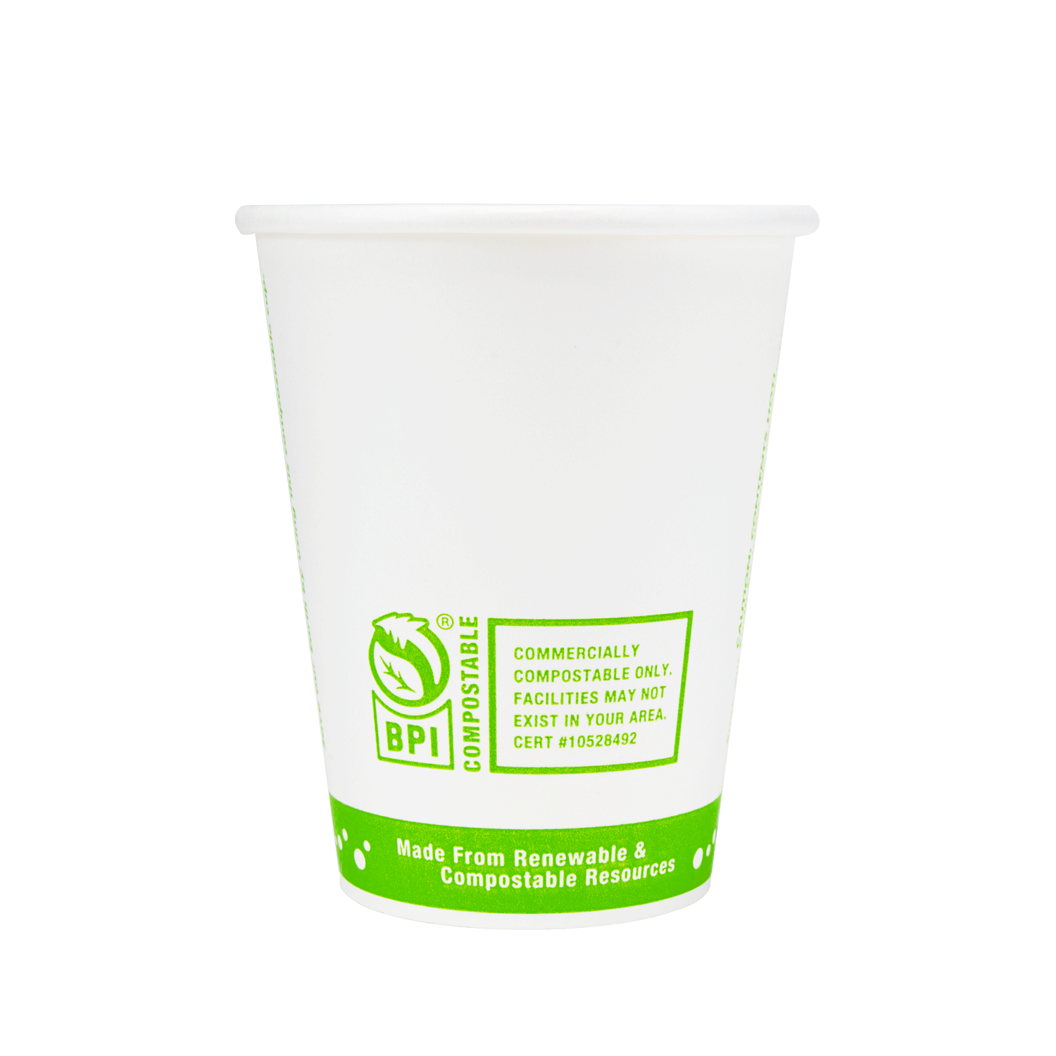 Karat Earth 8oz Eco-Friendly Paper Hot Cups (80mm) - Generic Print - 1,000 pcs