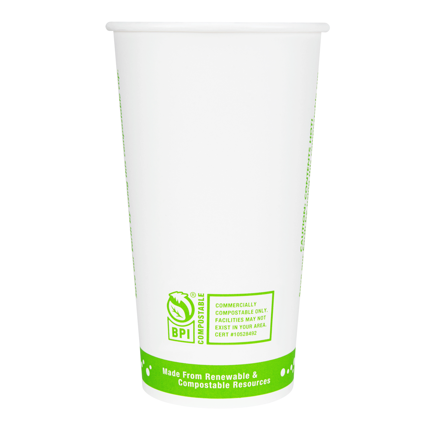 Karat Earth 20oz Eco-Friendly Paper Hot Cups (90mm), Generic Print - 600 pcs