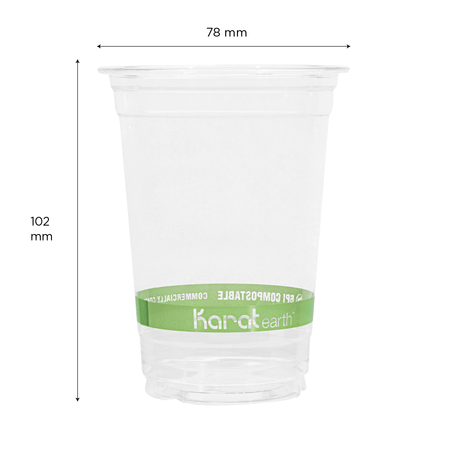 Karat Earth 10oz PLA Eco-Friendly Cups (78mm), Generic Print  - 1,000 pcs