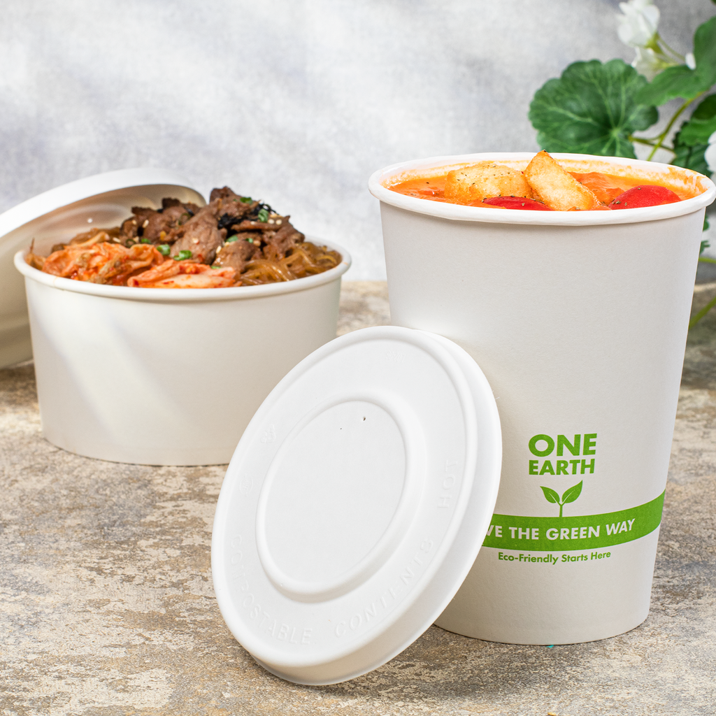 Compostable Food Container Lid 12/16/32 oz