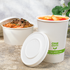 Karat Earth Compostable Fiber Paper Flat lid for 12-16 oz Paper Food Container & 24-32 oz Gourmet Food Container (114.6mm) - 500 pcs