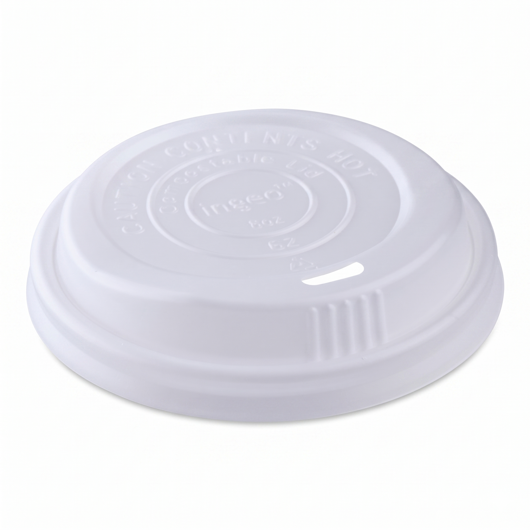 Karat Earth 80mm Compostable Sipper Dome Lids for 8oz Hot Cups - 1,000 pcs