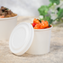 Karat Earth 90.8mm Compostable Fiber Paper Flat lid for 6-10oz Paper Food Container - 1,000 pcs