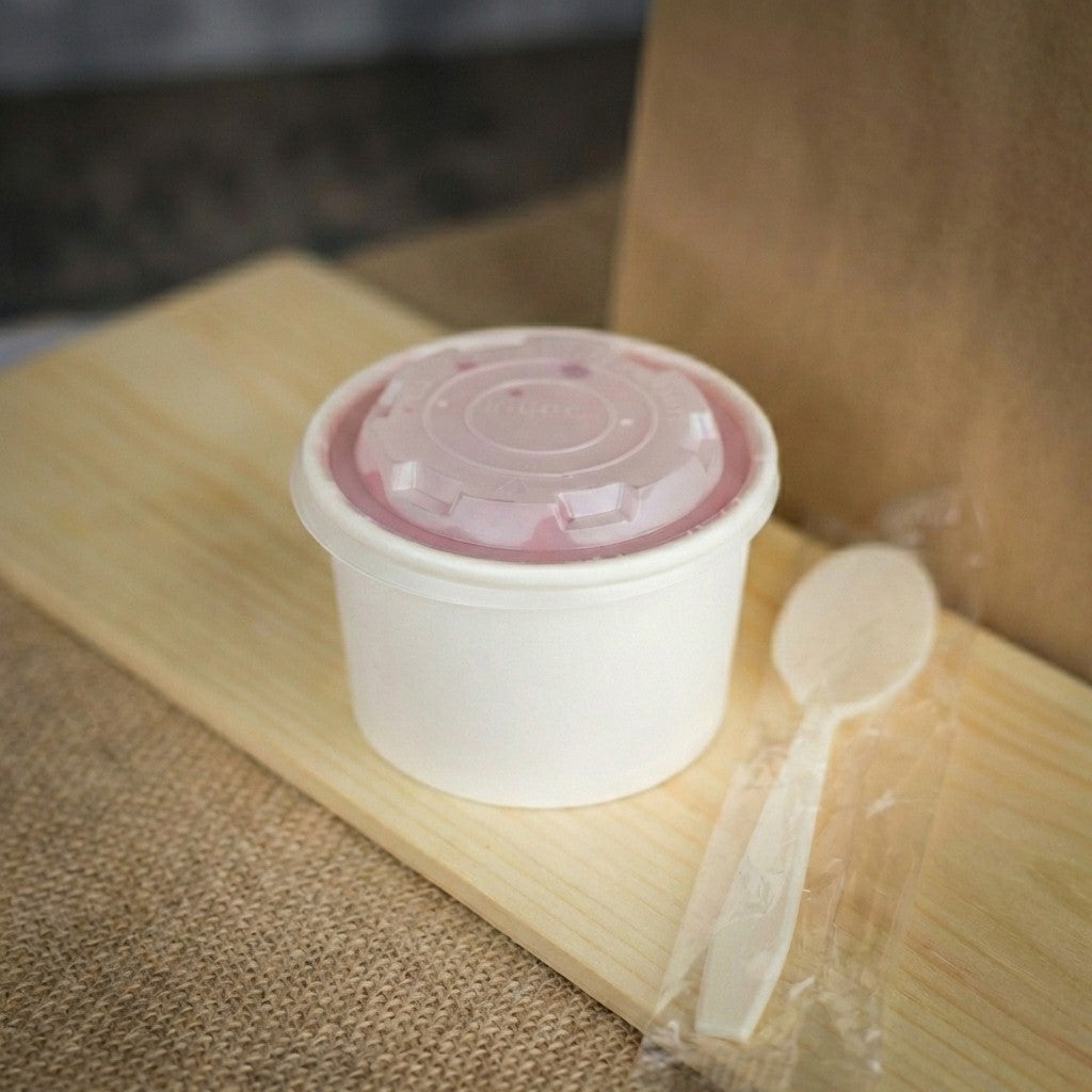 Karat Earth 8oz Eco-Friendly Paper Food Containers (90.8mm), White - 1,000 pcs