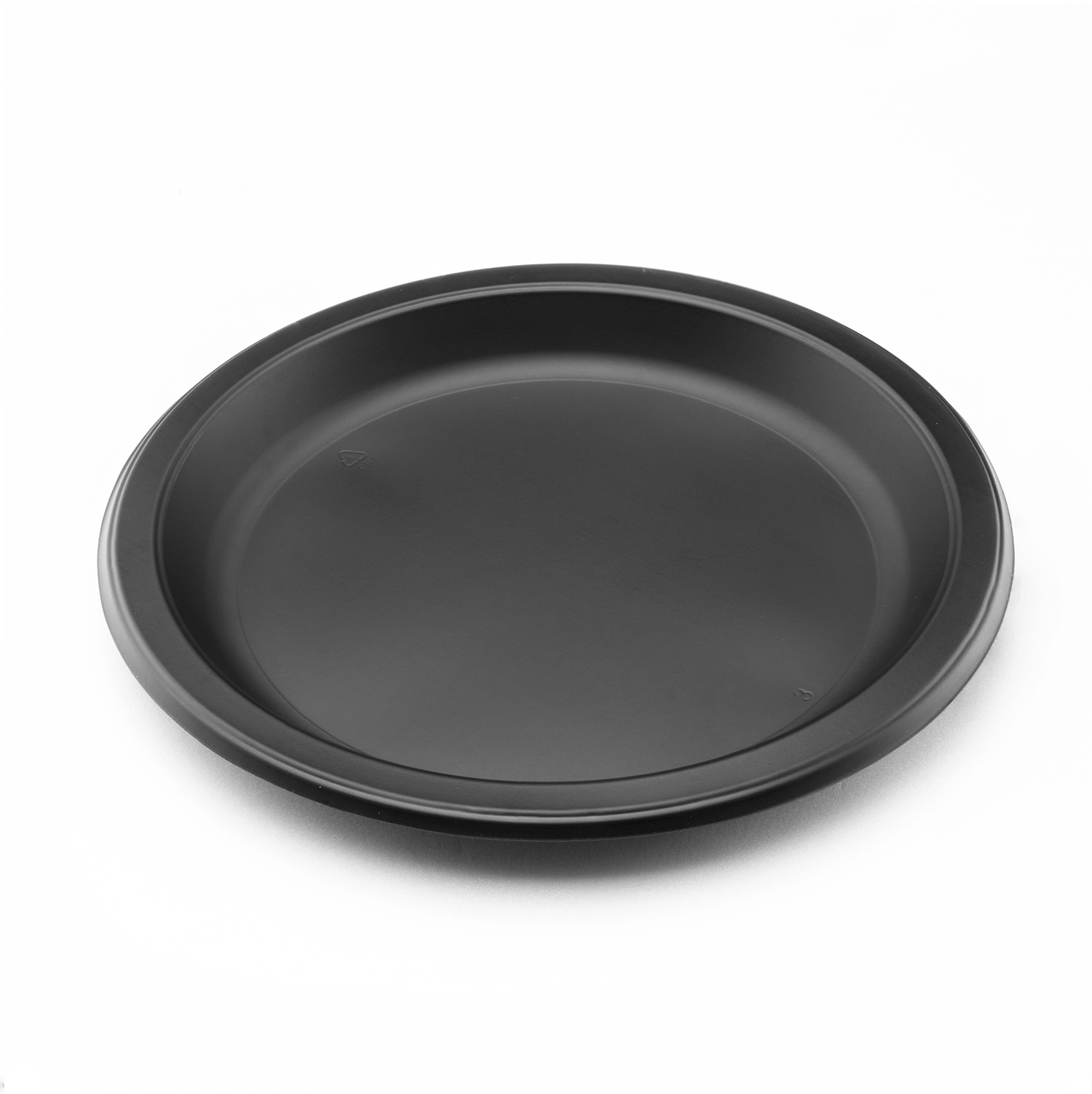 Karat Earth 9" Mineral Filled PP Round Plate, Black, 1 compartment - 500 pcs