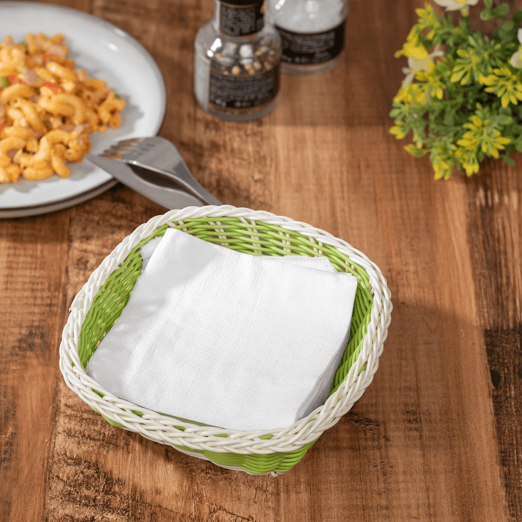 Karat 9x9 Beverage Napkins - White - 4,000 Count Case (KN-B99-1W)