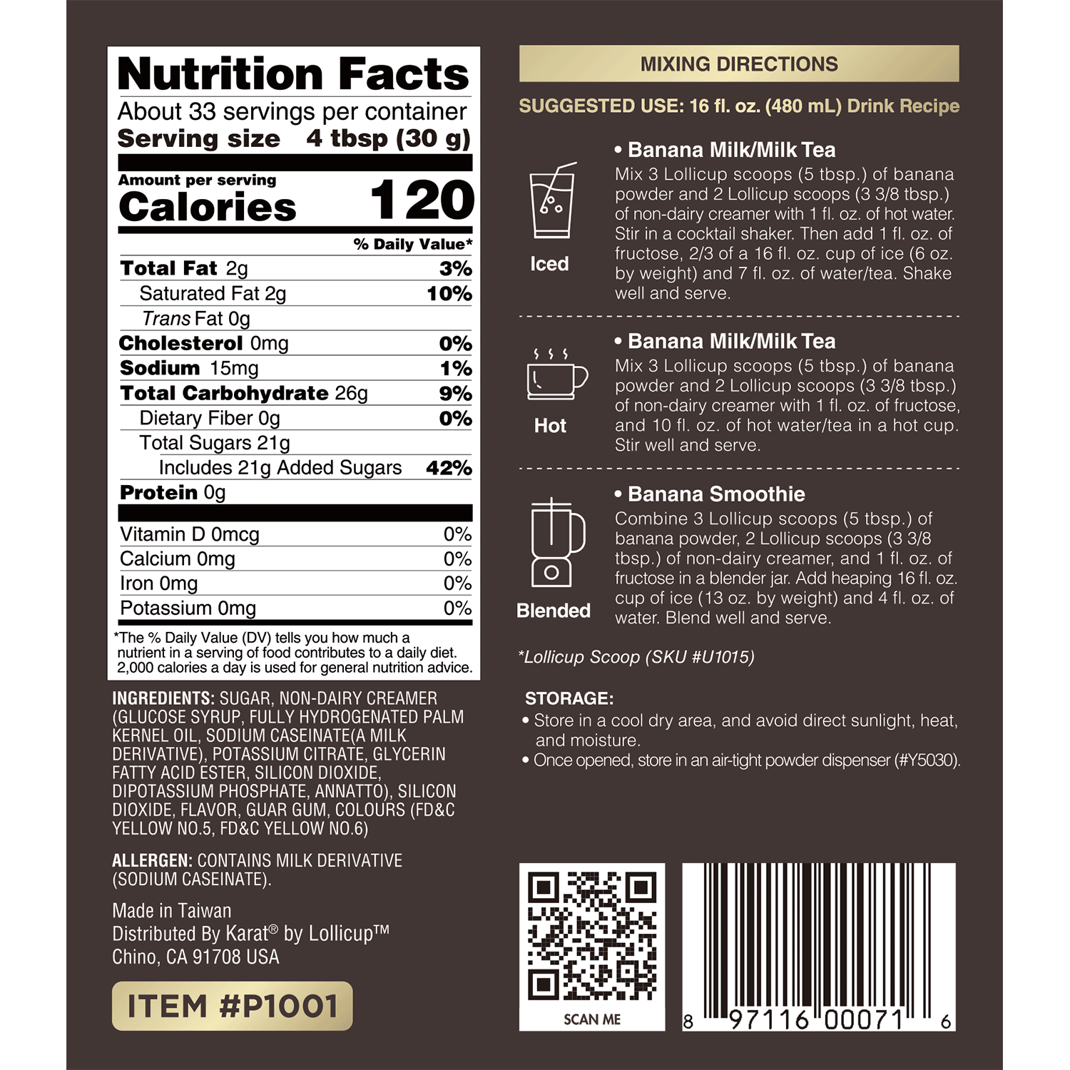 Banana Powder - Bag (2.2 lbs)