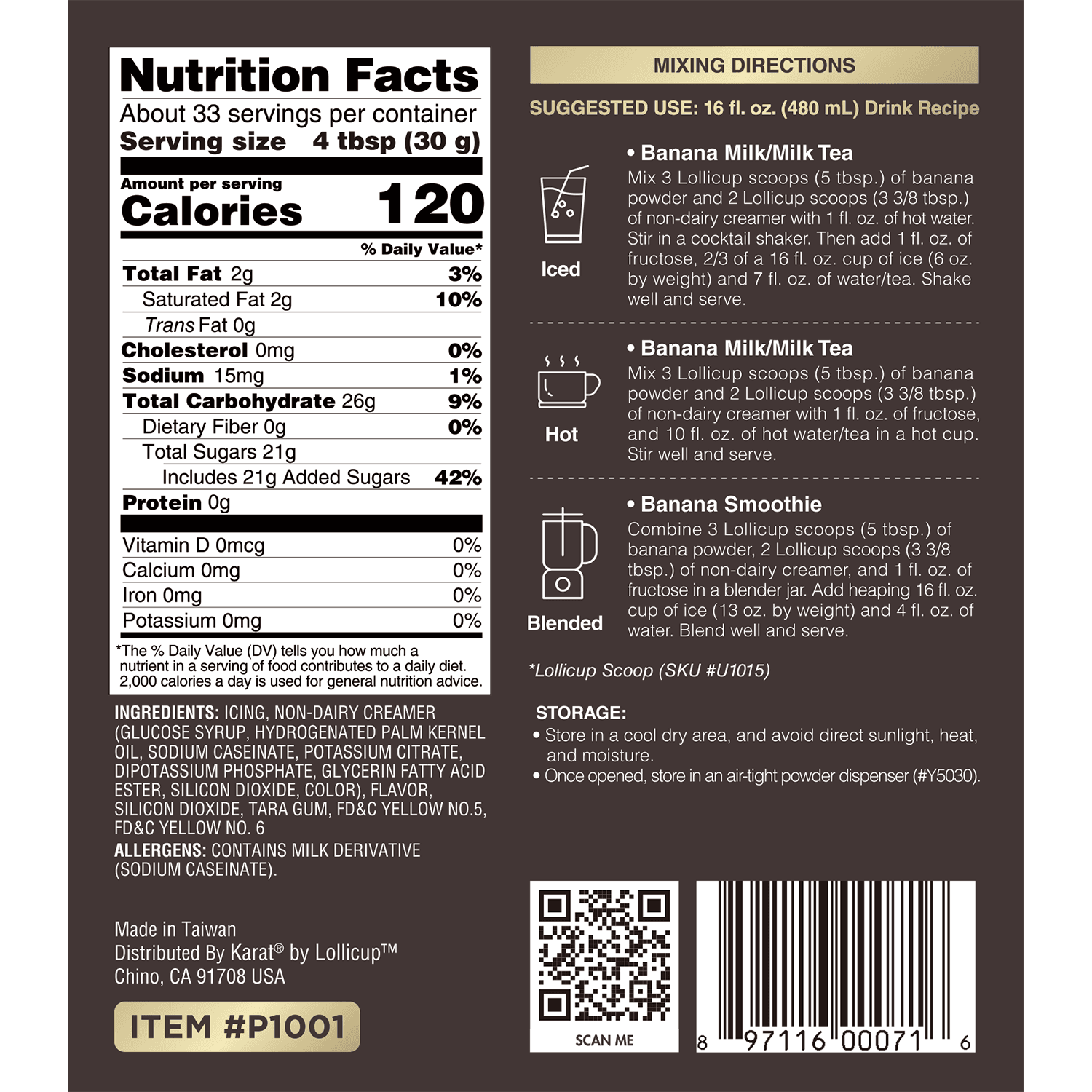 Banana Powder - Bag (2.2 lbs)