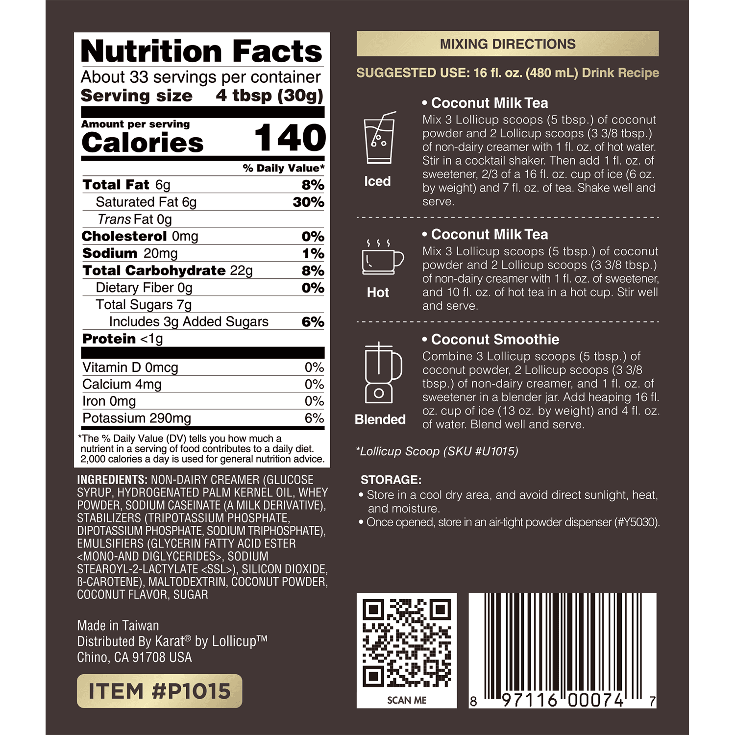 Coconut Powder - Bag (2.2 lbs)