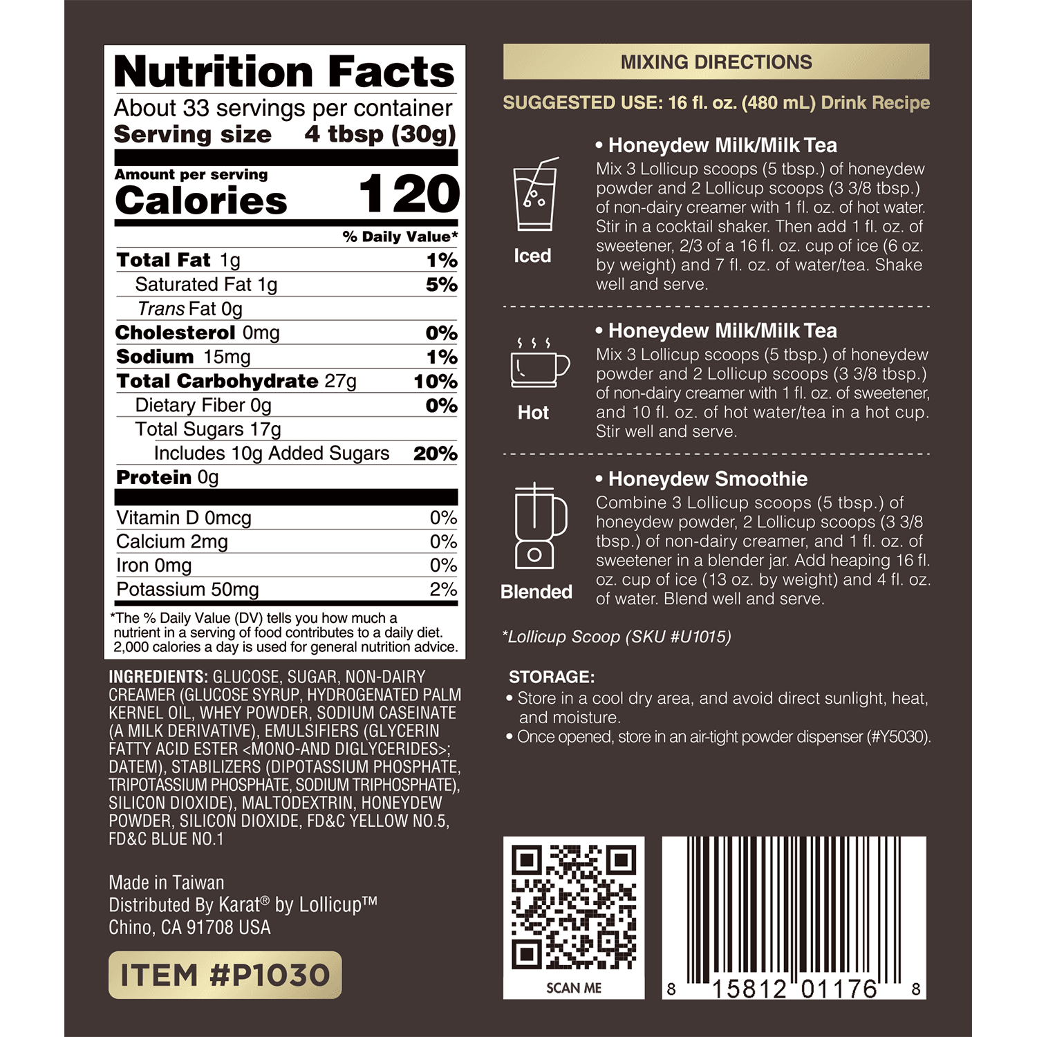 Honeydew Powder - 2.2 lbs