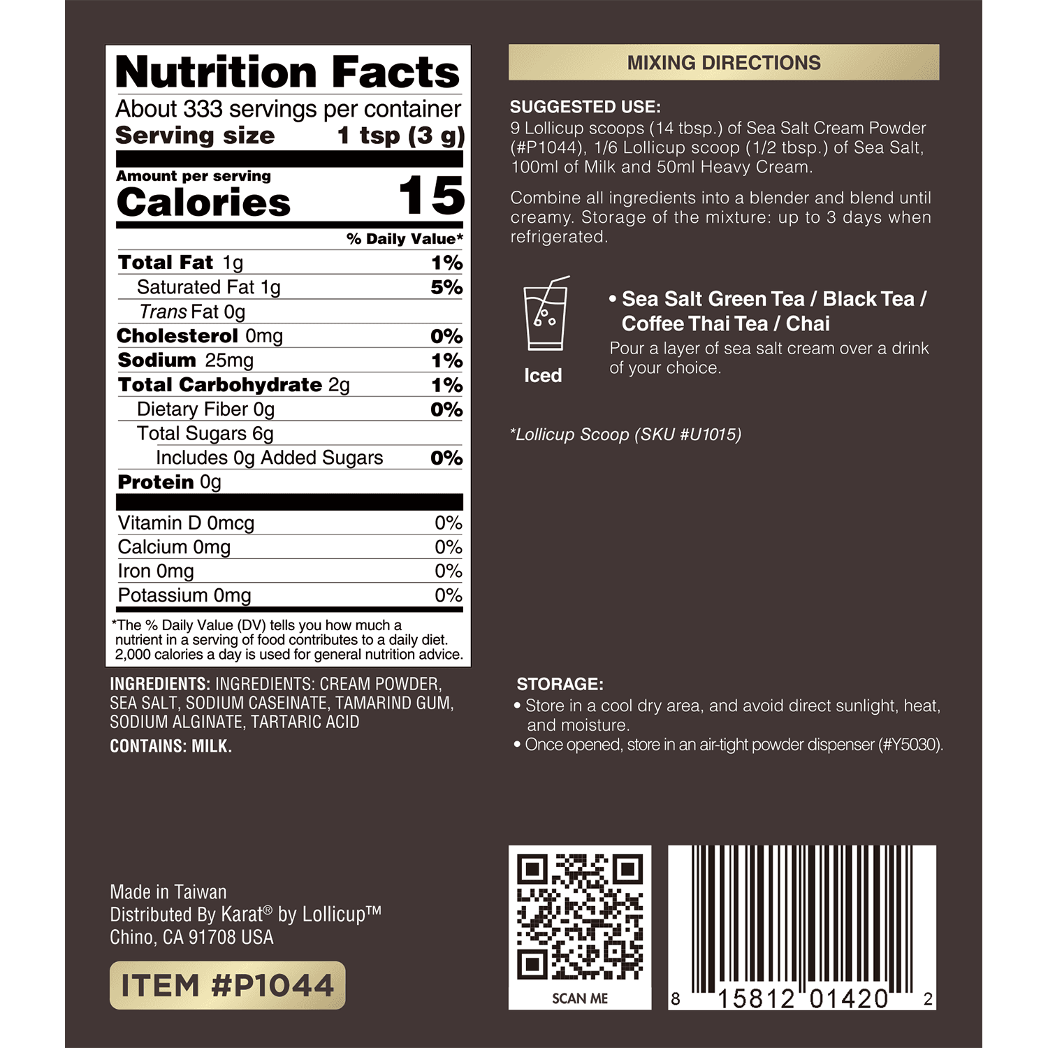 Sea Salt Cream Powder - Bag (2.2 lbs)