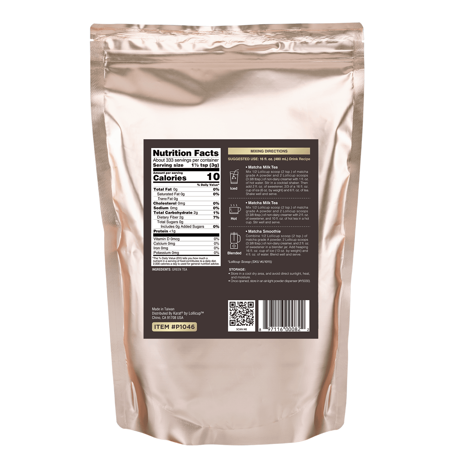 Matcha Green Tea (Grade A) Powder - Bag (2.2 lbs)