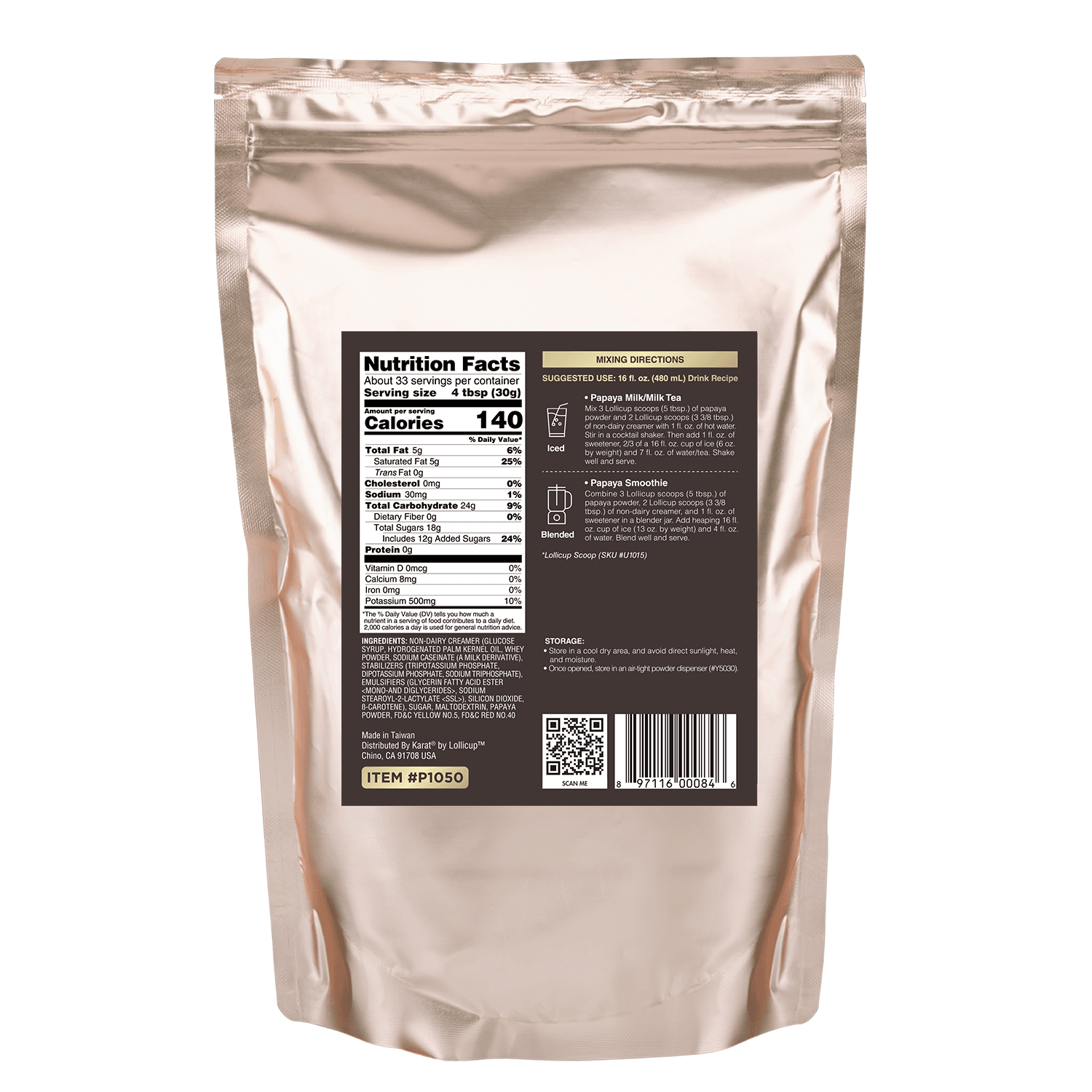 Papaya Powder  - Bag (2.2 lbs)