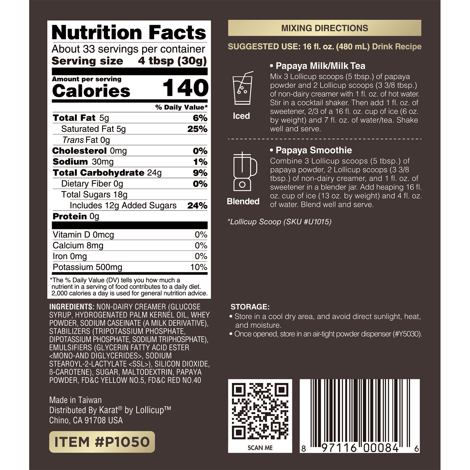 Papaya Powder  - Bag (2.2 lbs)