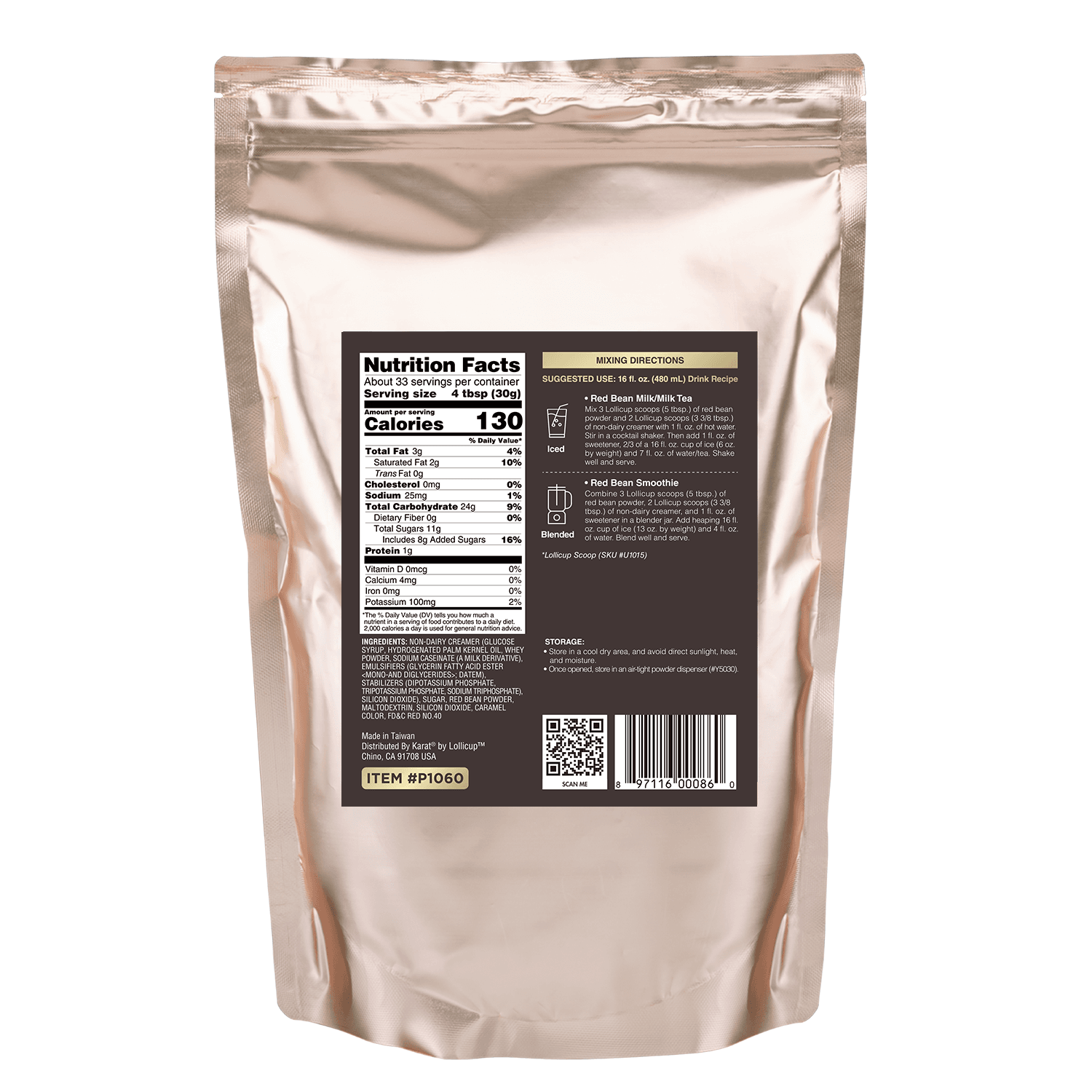 Red Bean Powder - Bag (2.2 lbs)