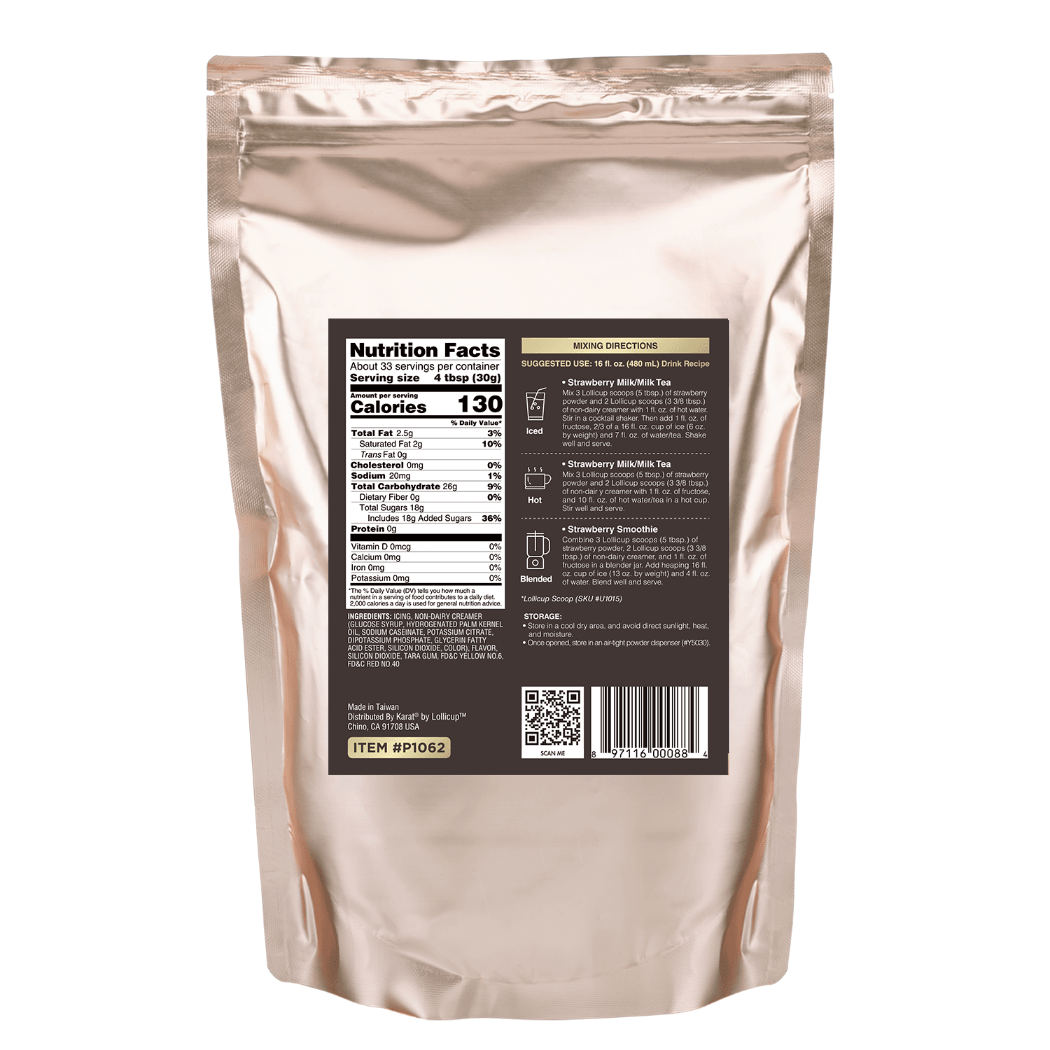 Strawberry Powder - Bag (2.2 lbs)