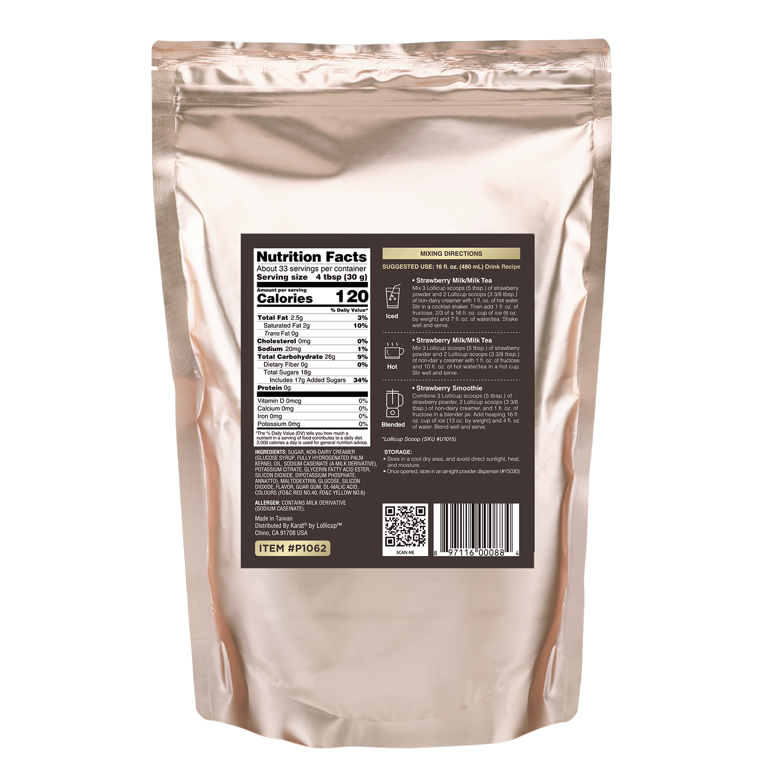 Strawberry Powder - Bag (2.2 lbs)