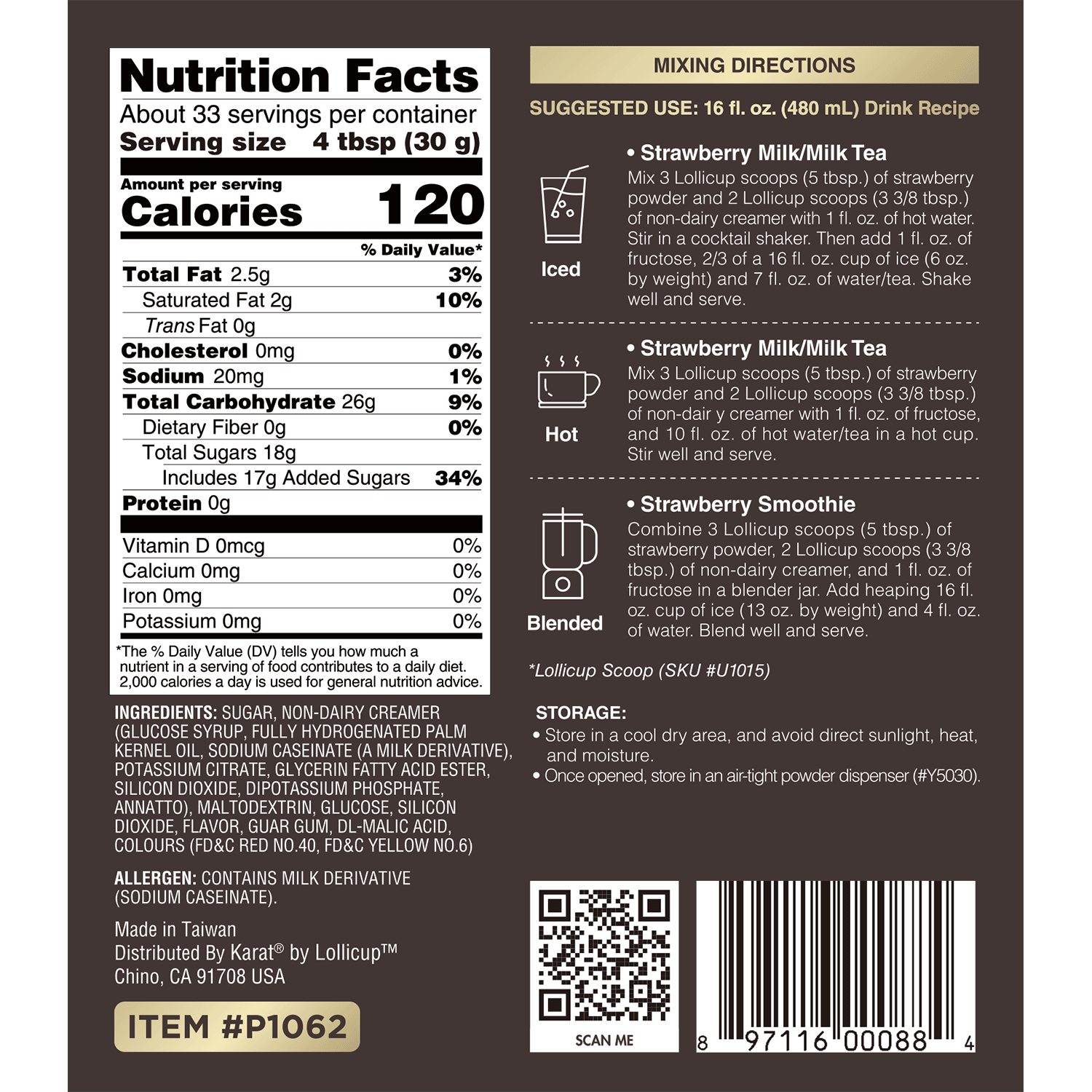 Strawberry Powder - Bag (2.2 lbs)