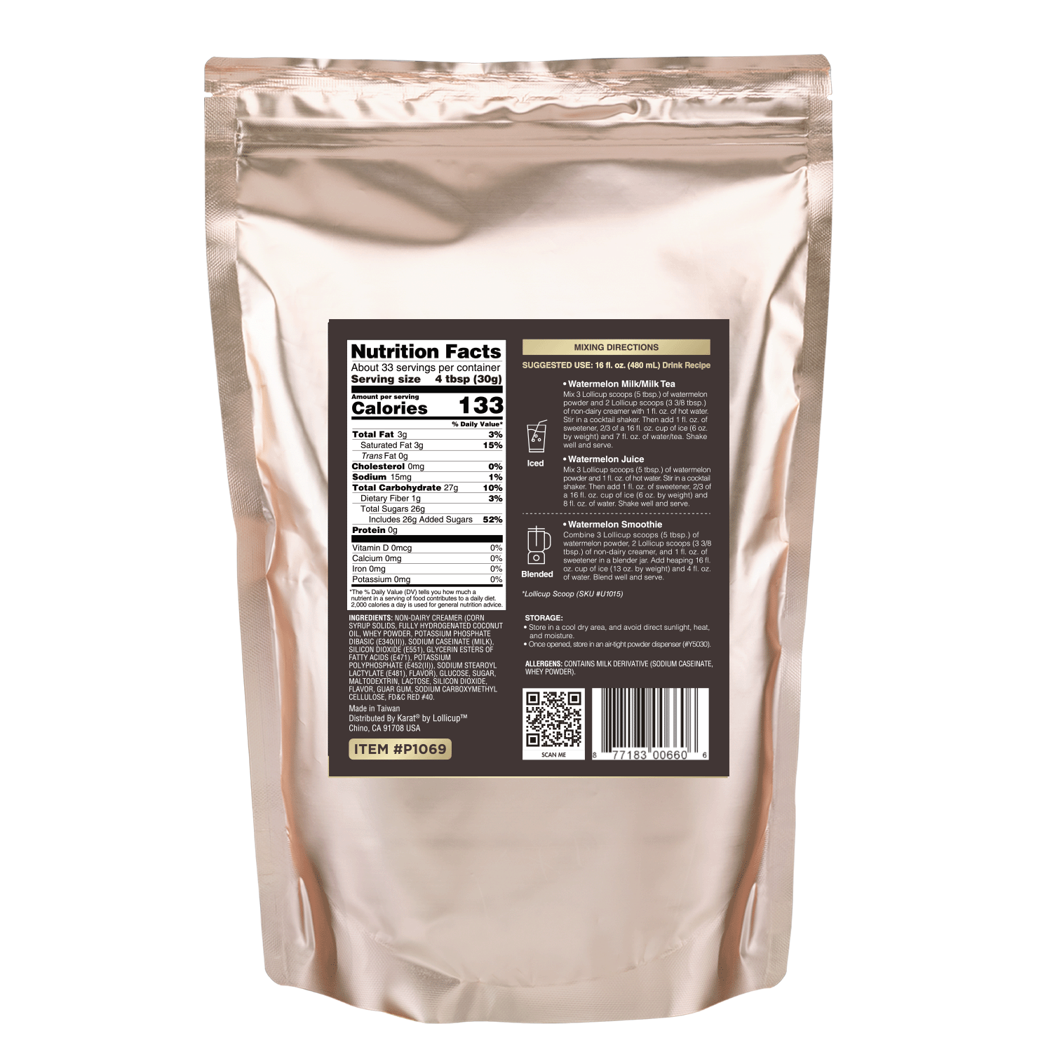 Watermelon Powder - Bag (2.2 lbs)