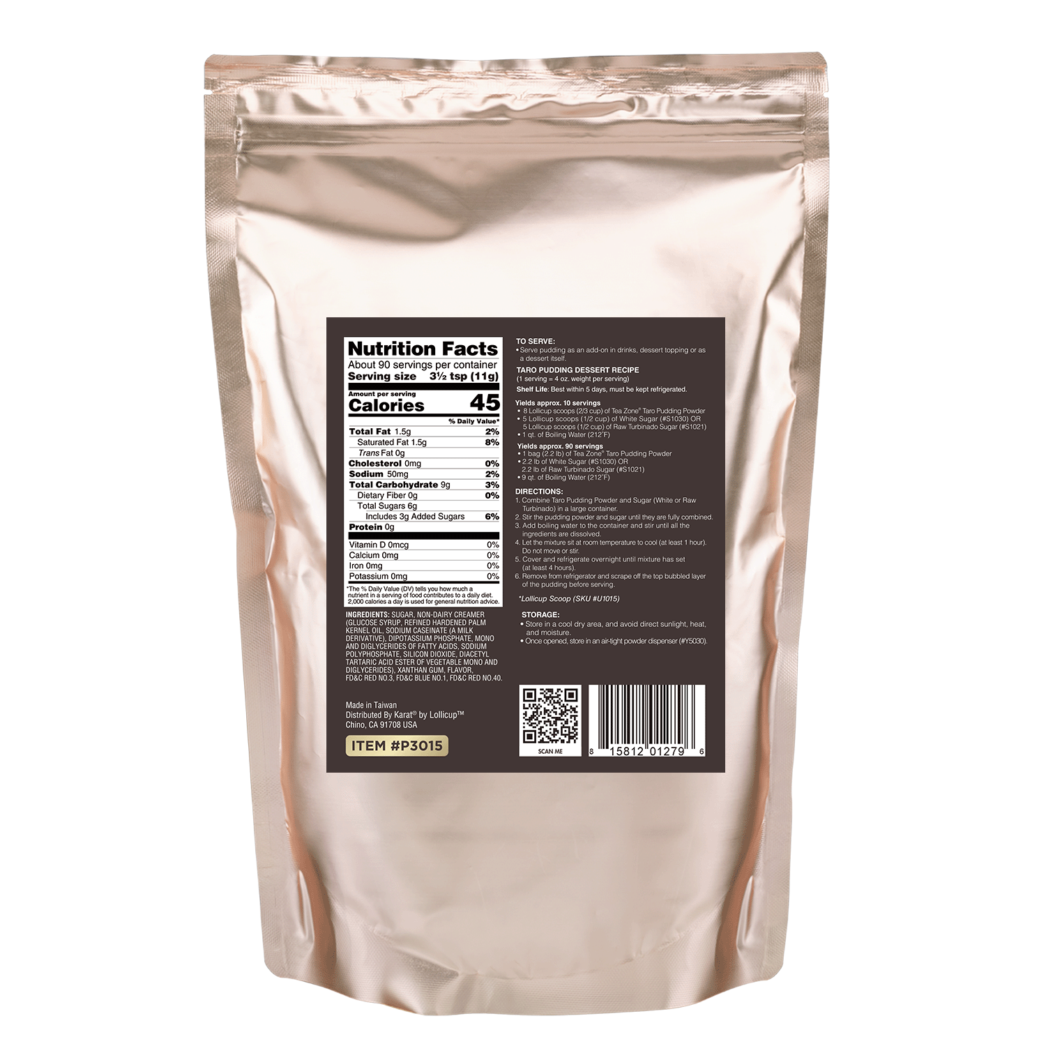 Taro Pudding Mix Powder - Bag (2.2 lbs)
