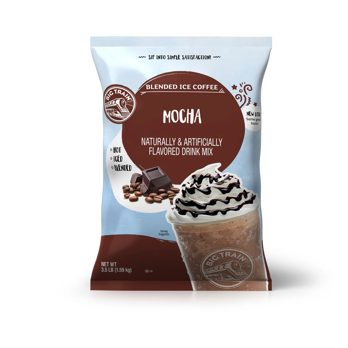 Big Train Mocha Blended Ice Coffee Mix - Bag (3.5 lbs)