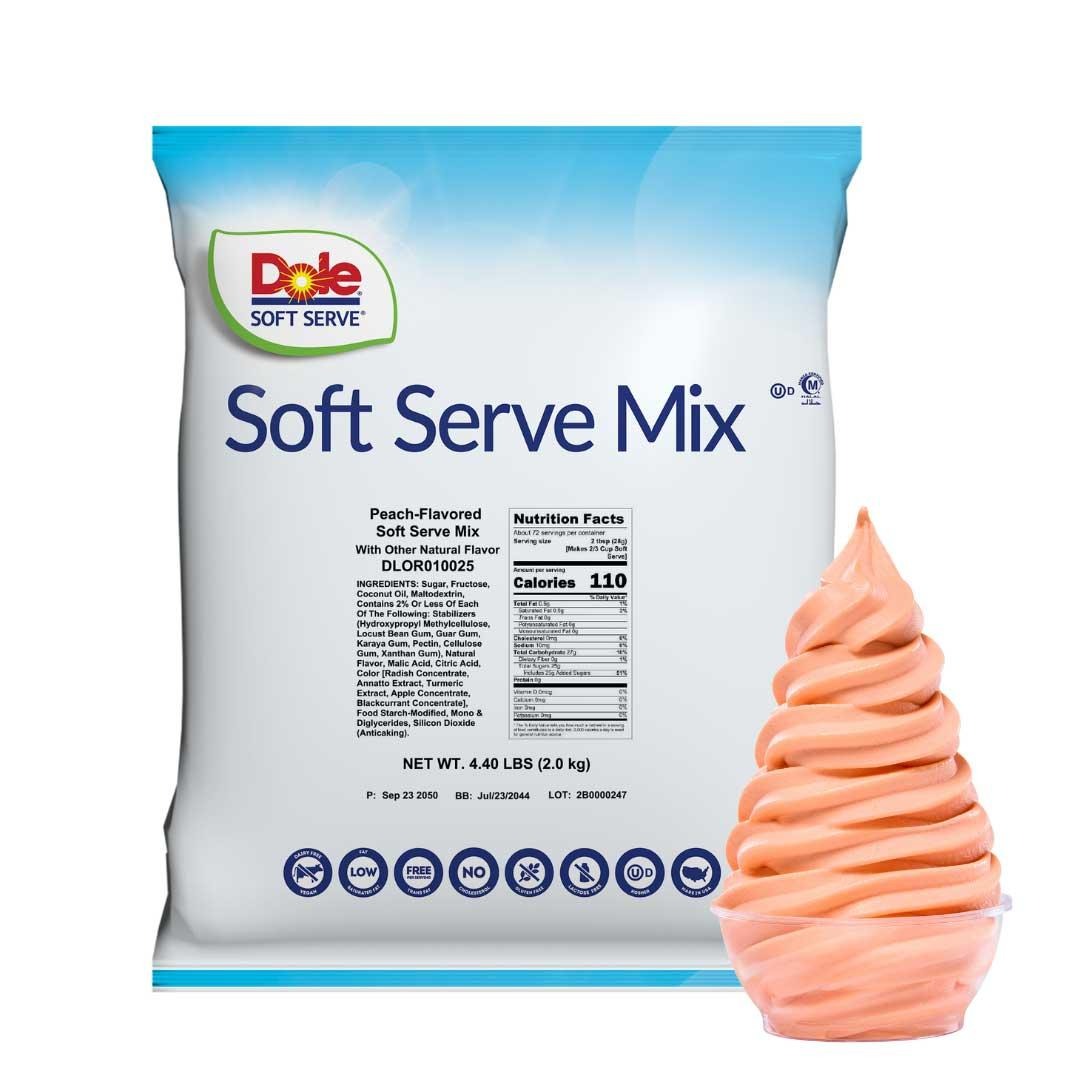 Dole Soft Serve Mix - Peach - Bag (4.4 lbs)
