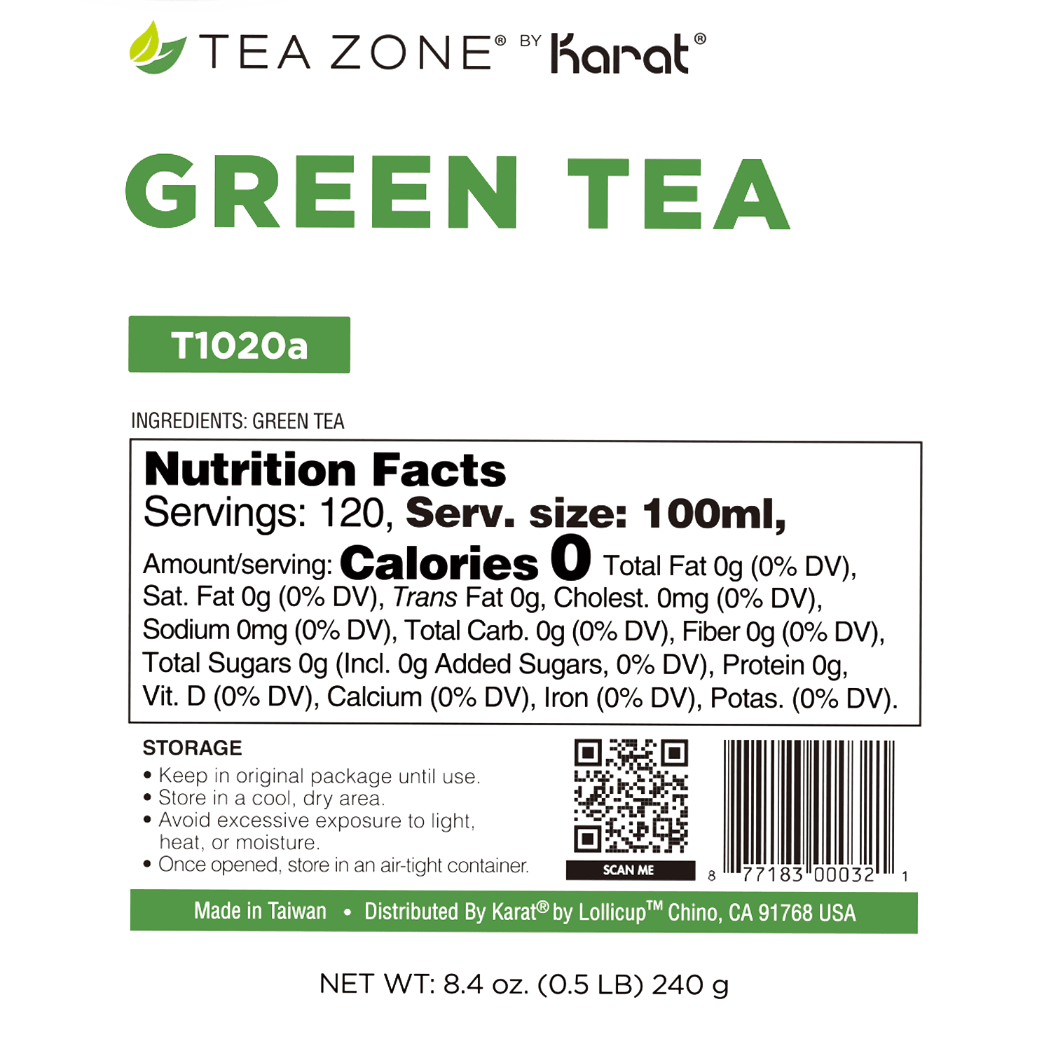 Green Tea Leaves - Bag (8.46 oz)