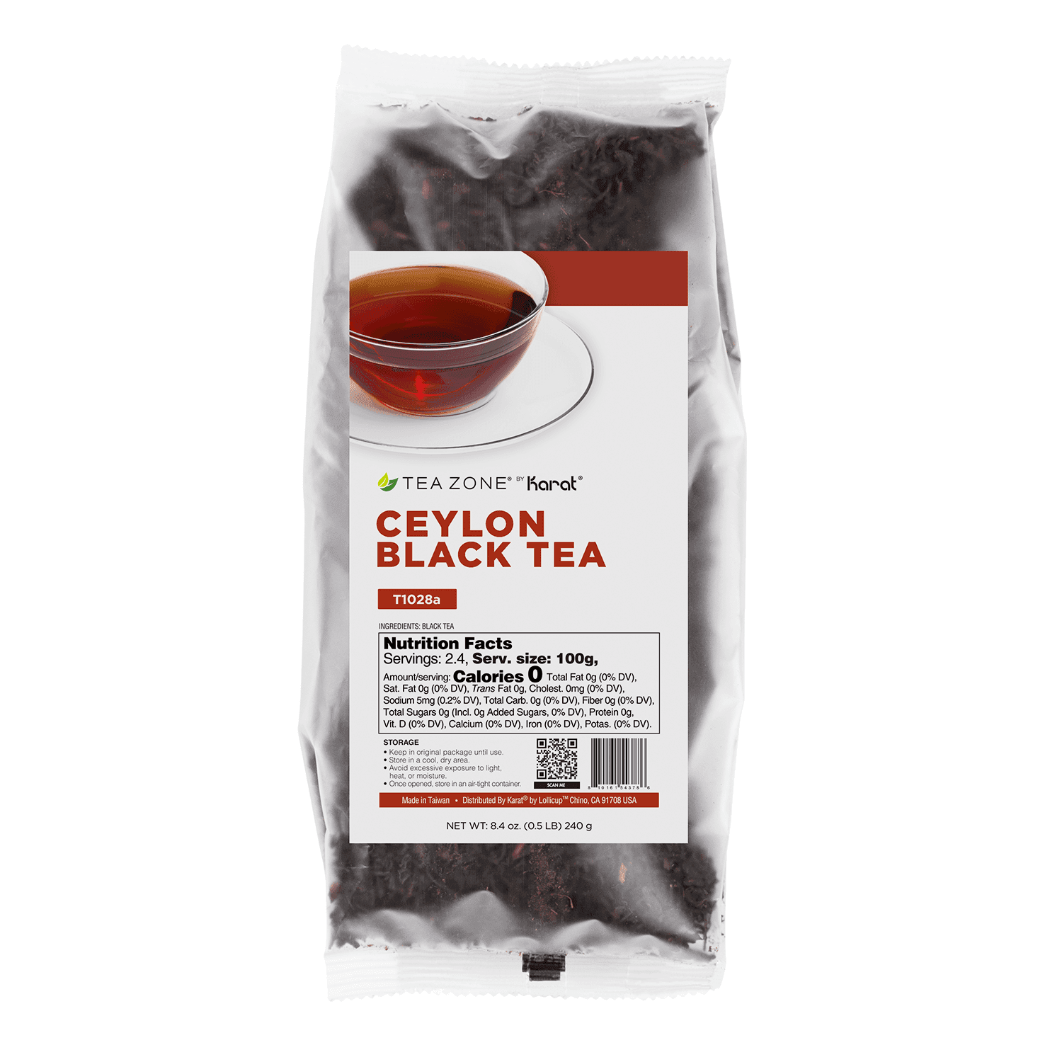 Tea Zone Ceylon Black Tea Leaves - Bag (8.4 oz)