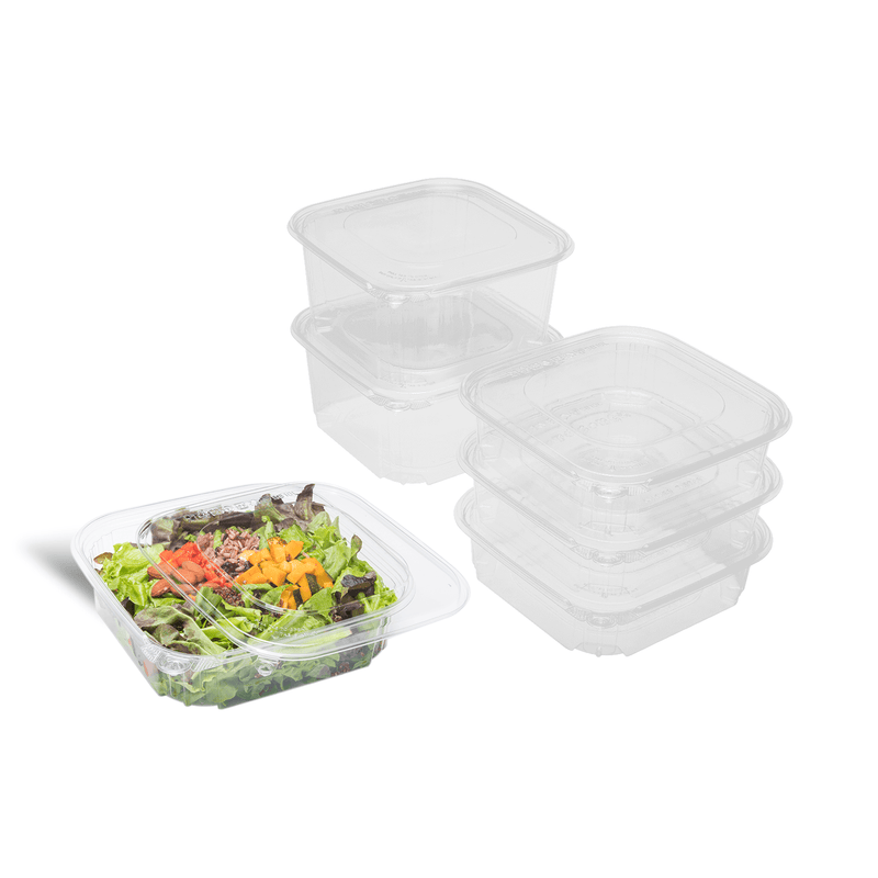 48 Pack, 24oz] Clear Plastic Containers With Lids - Deli