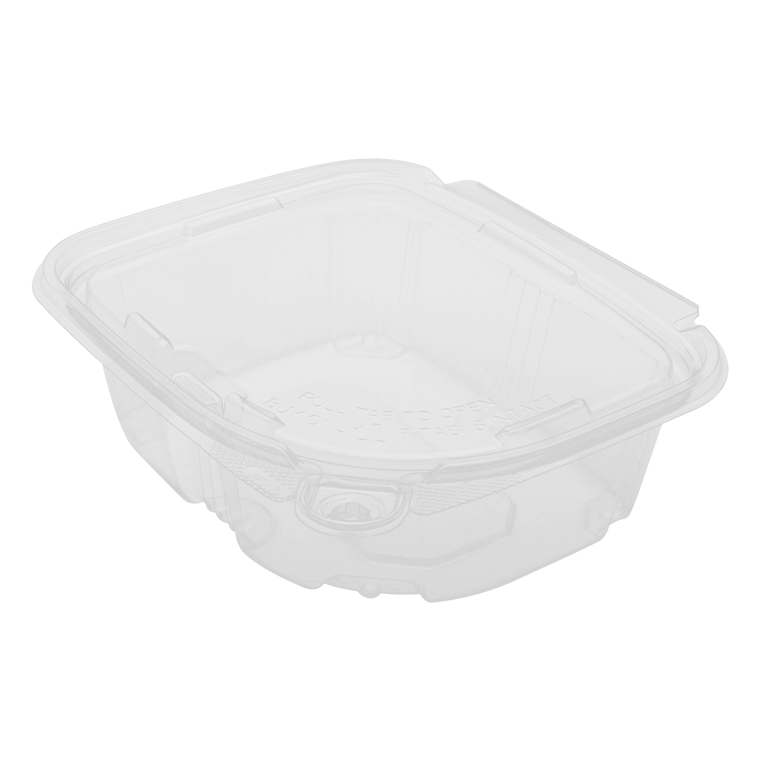 Karat 12oz PET Plastic Tamper Resistant Hinged Deli Container with Lid - 200 pcs