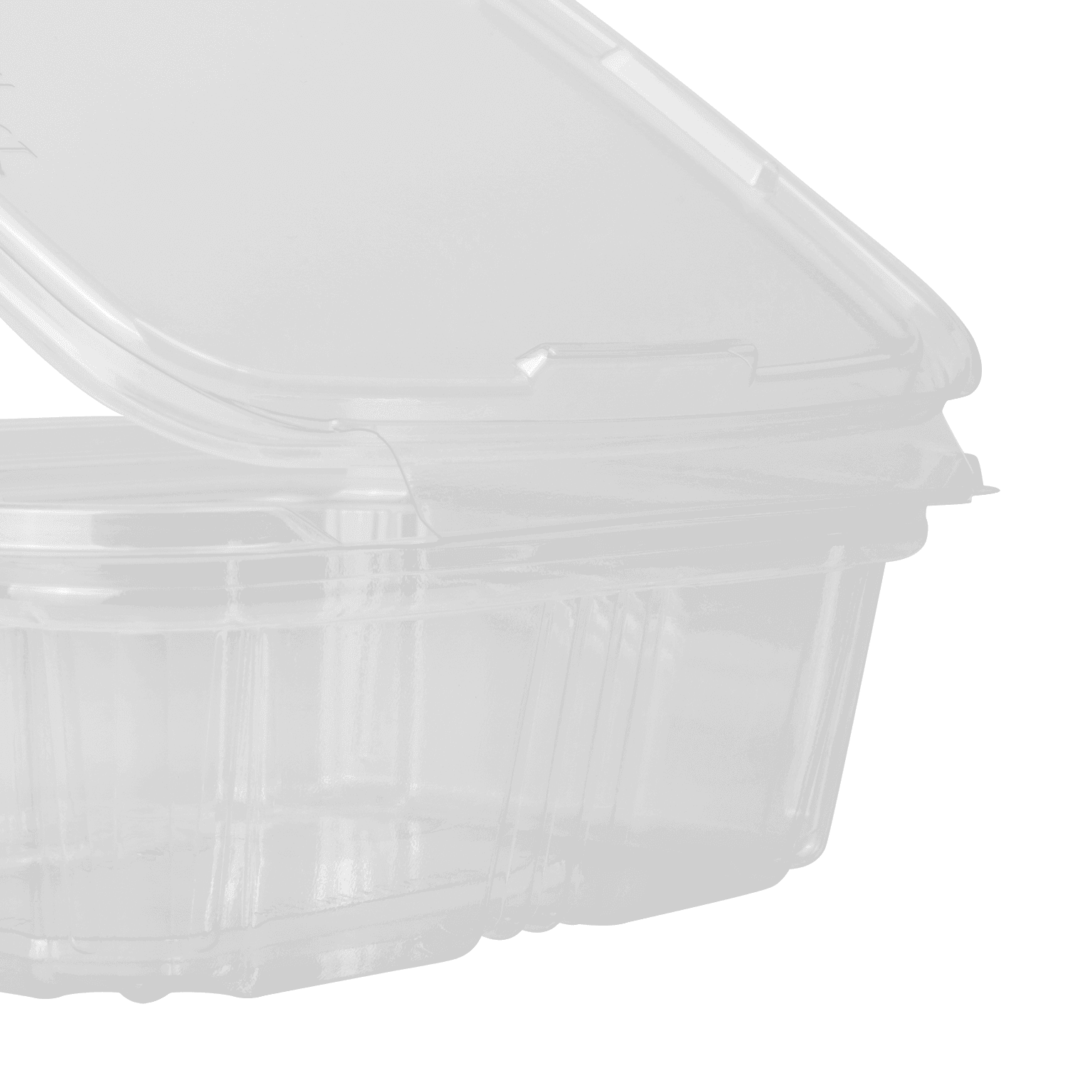 Karat 12oz PET Plastic Tamper Resistant Hinged Deli Container with