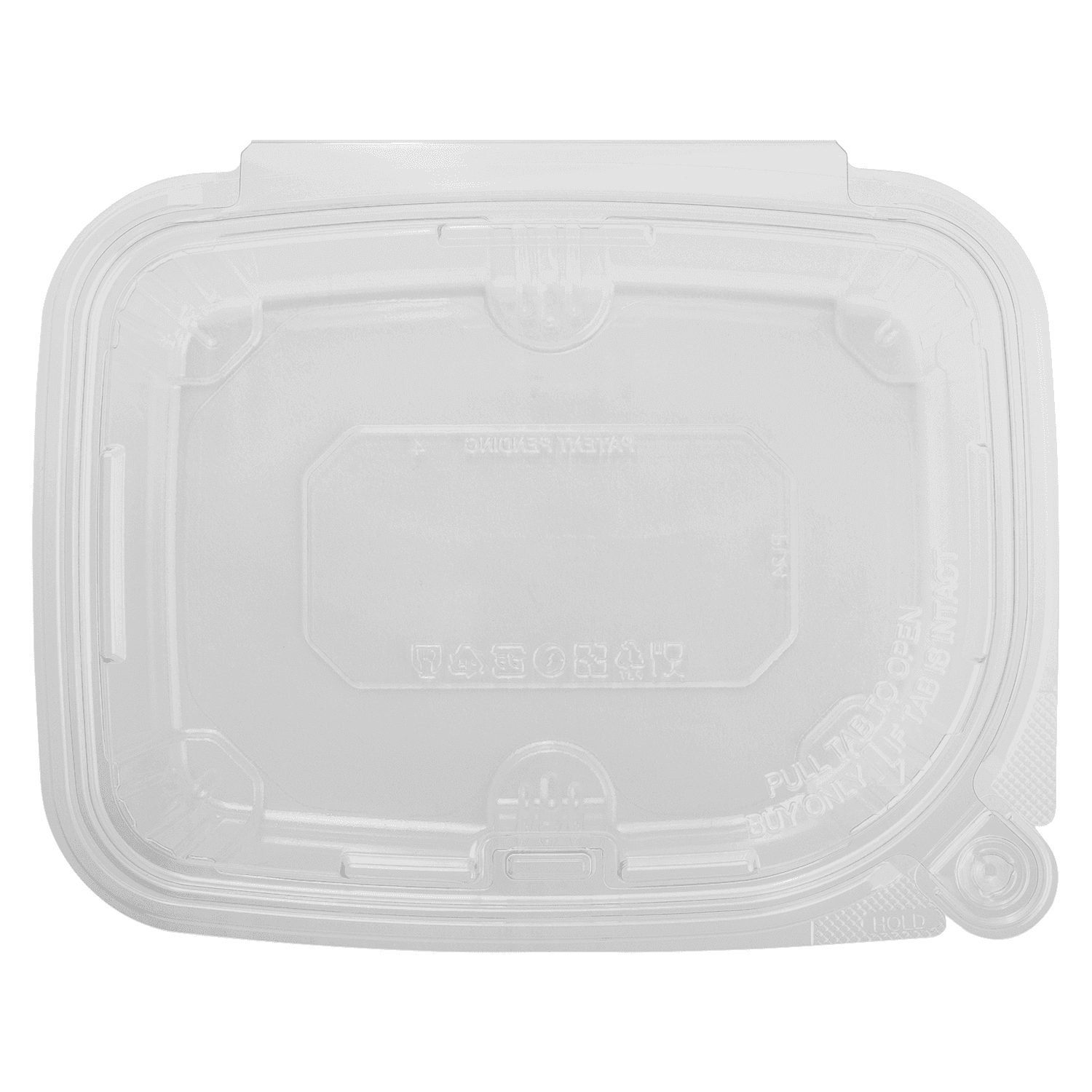 24oz PET Plastic Tamper Resistant Hinged Deli Container with Lid - 200 sets