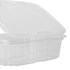 24oz PET Plastic Tamper Resistant Hinged Deli Container with Lid - 200 sets