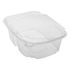 32oz PET Plastic Tamper Resistant Hinged Deli Container with Lid - 200 sets