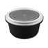 44 oz PP Tamper Resistant Injection Molded Microwaveable Black Food Container w/Clear lid - 150 pcs