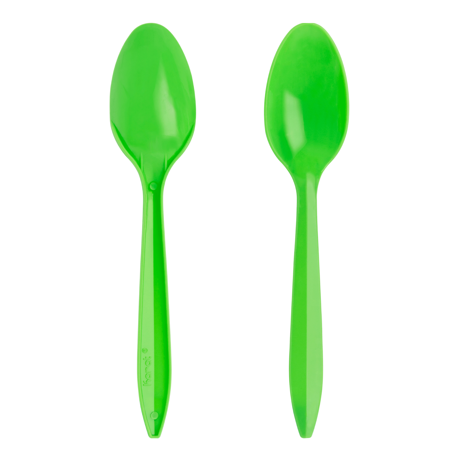 [1,000 ct] PP Plastic Medium Weight Tea Spoons, Green